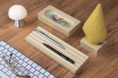 Kayigo Woody Krem Üçlü Ofis  Seti - Sarı Ladin - 4