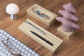 Kayigo Woody Krem Üçlü Ofis  Seti - Pembe Çam - 3