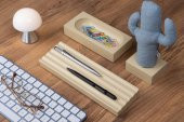 Kayigo Woody Krem Üçlü Ofis  Seti - Mavi Cactus - 3