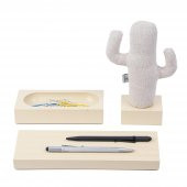 Kayigo  Woody Krem Üçlü Ofis  Seti - Bej Cactus - 1