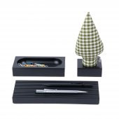 Kayigo Siyah Woody Yeşil Pöti Kareli Ladin Üçlü Set thumbnail 1