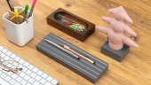 Kayigo  Woody  Gri Üçlü Ofis  Seti - Pembe Çam - 2