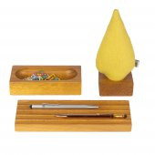 Kayigo Woody Sarı Ladin Üçlü Set - İroko Ağacı - 1