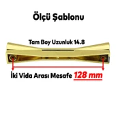 Malta Mobilya Mutfak Dolap Dolabı Çekmece Kulpu Kulbu Gold Altın Plastik Kulpları (128 MM-12.8 CM) thumbnail 4