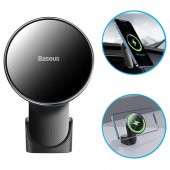Baseus 15W Hızlı Araç içi İphone 13, 13 Pro ve 13 Pro Max Magsafe Kablosuz Şarjlı Telefon Tutucu - 1