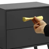 Malta Mobilya Mutfak Dolap Dolabı Çekmece Kulpu Kulbu Gold Altın Plastik Kulpları (128 MM-12.8 CM) thumbnail 2