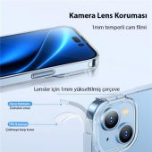 Baseus 03.MM İphone 14 6.1 Koruyucu Şeffaf Silikon Kılıf, Sararmaz Darbe Emici, Kamera Koruyucu - 2