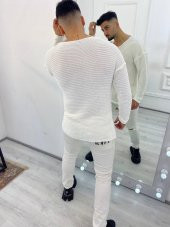 Kazak Yarı Oversize Triko Kazak Bol Kesim Salaş - 11