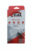 Elba ELB07-USB-25WIOS Beyaz 25W Usb Ev Şarj Kafa+ Usb 1mt Lightning Kablo QC4.0 Hızlı Şarj - 1