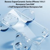 Baseus iPhone 14 Plus 6.7 Darbe Emici Kılıf ve Kırılmaz Ekran Koruyucu, Tam Koruma Seti, Sararmaz Kılıf - 3