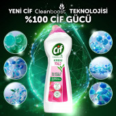Cif Krem Yüzey Temizleyici Müge ve Frezya Yağ ve Kireç Sökücü Leke Çıkarıcı 500 ML - 4