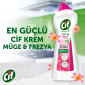 Cif Krem Yüzey Temizleyici Müge ve Frezya Yağ ve Kireç Sökücü Leke Çıkarıcı 500 ML - 8