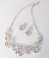 Kolye Küpe Seti Renkli Rodyum Kaplama Antialerjik Kararmaz Kolye Takı Aksesuar 14201 - 4