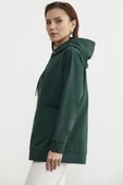 Fermuarlı Oversize Sweat - Yeşil - 5
