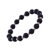 Doğal Oniks Taşlı ve Bronz Bileklik - 1