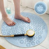 Silikon Vantuzlu Masajlı Banyo Duş Kaydırmaz Paspas Duşakabin paspası. ayak kaydırmaz masaj yapar - 1
