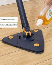 Kendinden sıkmalı üçgen mop cam duvar yer silebilen yedek mikrofiber bezli paspas - 2