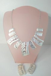 Kolye Küpe Seti Rodyum Kaplama Antialerjik Kararmaz Kolye Takı Aksesuar 14203 - 4