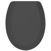 Rona Siyah Tisa ThermoPlast Standart Klozet Kapağı (Üstten Monte) - 1