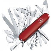 Victorinox 1.6795.LB1 Swiss Champ 33 Fonksiyon Deri Kılıflı İsviçre Çakısı - Kırmızı - 1