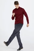 Erkek Yarım Boğazlı Triko Kazak - Bordo - 3