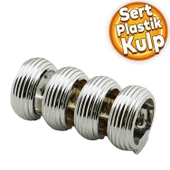 Icon Mobilya Çekmece Mutfak Dolap Dolabı Kapak Kulpu Kulpları Kulbu Krom Sert Plastik Kulp thumbnail 1