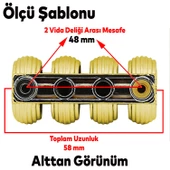 Icon Mobilya Çekmece Mutfak Dolap Dolabı Kapak Kulpu Kulpları Kulbu Gold Sert Plastik Kulp thumbnail 2