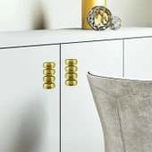 Icon Mobilya Çekmece Mutfak Dolap Dolabı Kapak Kulpu Kulpları Kulbu Gold Sert Plastik Kulp thumbnail 3