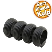 Icon Mobilya Çekmece Mutfak Dolap Dolabı Kapak Kulpu Kulpları Kulbu Mat Siyah Sert Plastik Kulp thumbnail 1