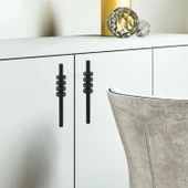 Büyük Icon Mobilya Çekmece Mutfak Dolap Dolabı Kulpu Kulbu Mat Siyah Sert Plastik Kulp 96 Mm 128 Mm thumbnail 3