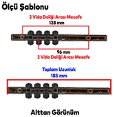 Büyük Icon Mobilya Çekmece Mutfak Dolap Dolabı Kulpu Kulbu Mat Siyah Sert Plastik Kulp 96 Mm 128 Mm thumbnail 2