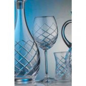 Kcd Armonı Sade Kesme El Dekor Yaldızlı Desenli Cam 6 Adet Ayaklı Bardak Kadeh thumbnail 1