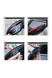 Otobestto Dacia Sandero Uyumlu Ayna Rüzgarlığı Yağmurluk 2 Adet thumbnail 2