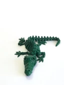 3D Hareketli İskelet Timsah Figürlü Oyuncak - Yeşil - 4