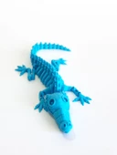 3D Hareketli İskelet Timsah Figürlü Oyuncak - Mavi - 1