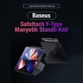Baseus Standlı Manyetik Uyku Modlu Y-Tipi Apple İpad Pro 10.5 Tablet Kılıfı, Kamera Koruyucu Kılıf - 2