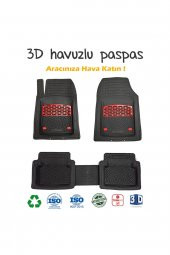 SAFİR 2009 Model Mitsubishi İçin Havuzlu Tip Universal Paspas - Kırmızı Kromajlı - 1