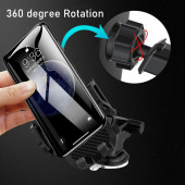 Qozie Araç İçi Tuş Vantuzlu Ayarlanabilir Telefon Tutucu - 5