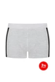Erkek Modal İki Renkli Boxer 3'lü Paket - Melanj - 1