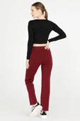 Kadın Triko Pantolon - Bordo thumbnail 4