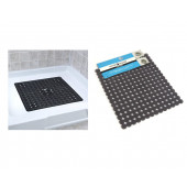 Banyo Duşakabin İçi Kaydırmaz Gri Damlalı 27x31x0,8cm - 1