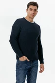 Sıfır Yaka Triko Kazak - Lacivert thumbnail 1