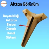 Aspen Lüks Mobilya Kanepe Koltuk Tv Ünitesi Konsol Yükseltici Ayağı Ayakları 20 Cm Ahşap Desenli thumbnail 3