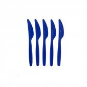 TEZYOLLA PLASTİK LÜKS BIÇAK MAVİ 10 LU 10 PAKET (100 ADET) - 2
