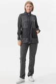 Kapitone Kombinli Dik Yaka Eşofman Takım - Antrasit thumbnail 1