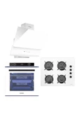 Luxell 88 Lt Platınum Beyaz Ankastre Set - 1