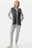 Kapitone Yelekli Üçlü Eşofman Takım - Gri thumbnail 1