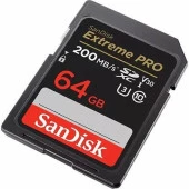 Sandisk Extreme Pro 64GB Sd Hafıza Kartı SDXC 4K U3 V30 200MB SDSDXXU thumbnail 3