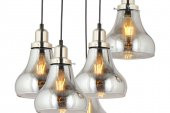 LampaLuce Cono Modern Sarkıt Salon Avizesi 5li Krom 40x70cm - 2