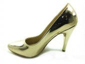 Çarıkçım Stiletto Kadın Ayakkabı Altın-Ayna 61 700 - 2